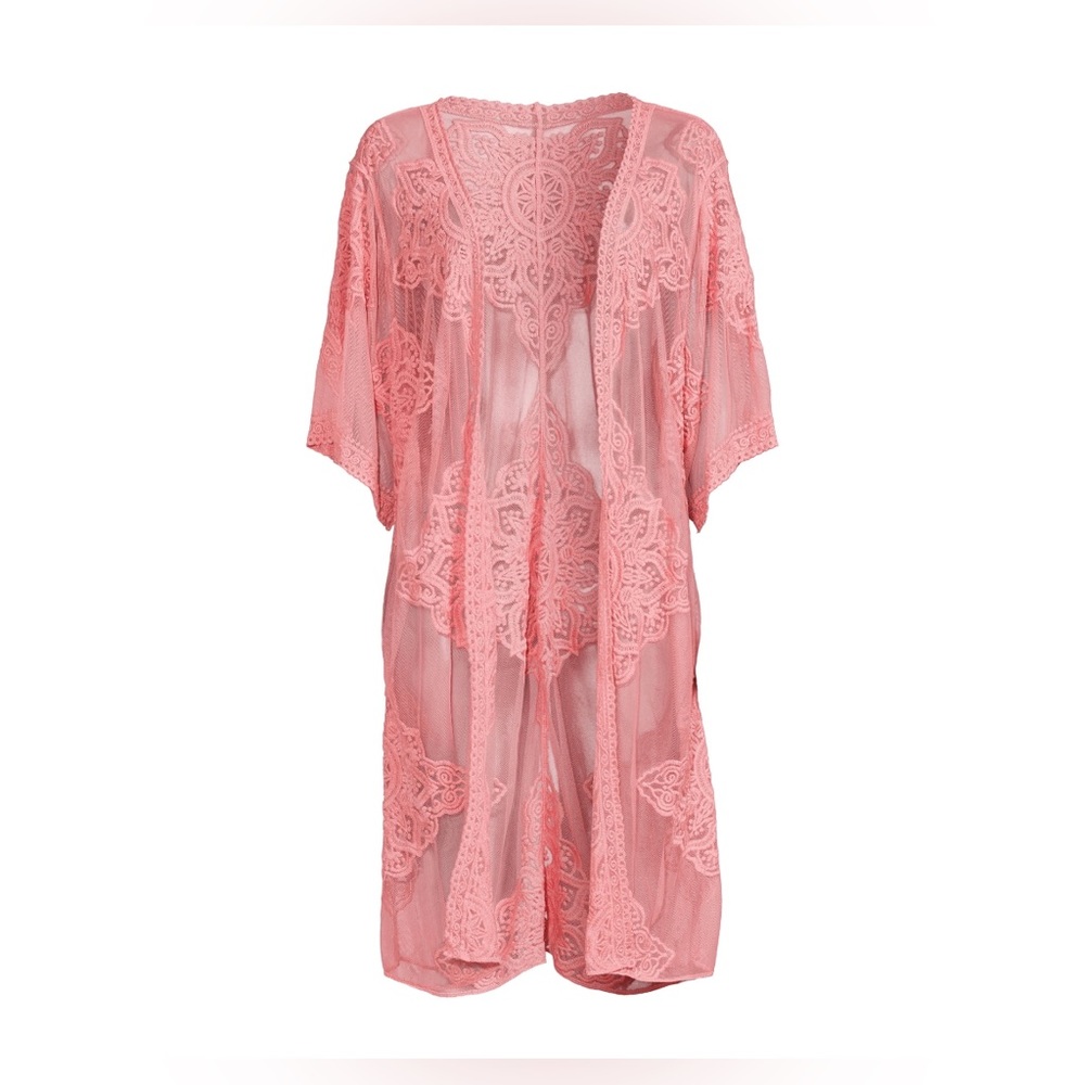 Time and Tru Women’s Semi-Sheer Lace Layering Top - Picture 3 of 3